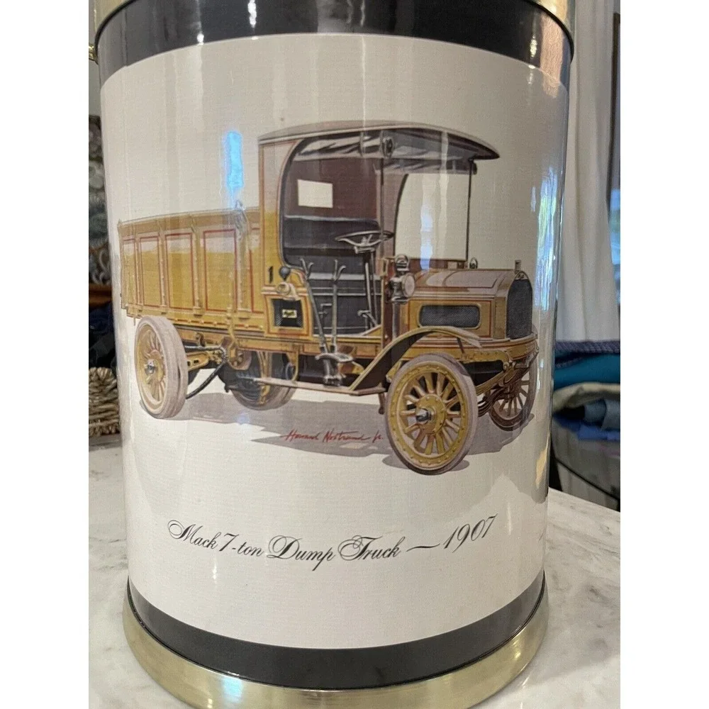 Vintage Dump Truck History Ice Bucket Bar Set America 1900 Dad Gift, Fathers Day